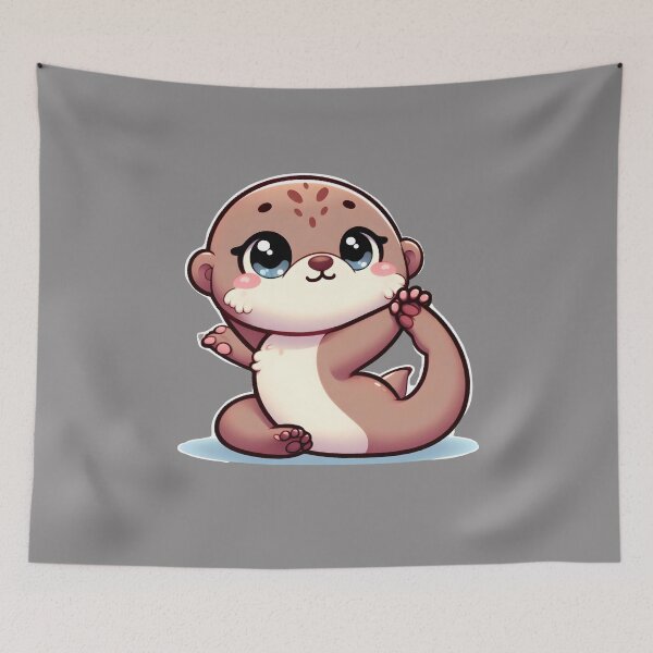Item preview, Cartoon Otter in Yoga Pose designed and sold by ArtistEmbrace.
