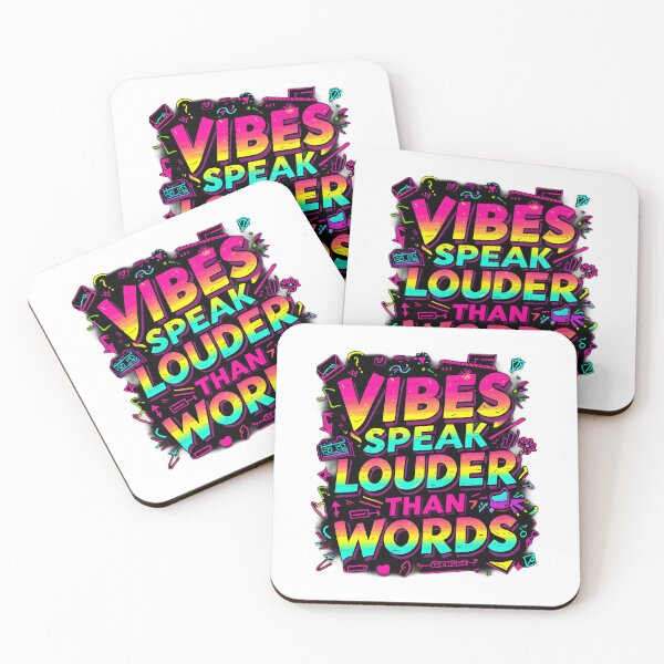 Item preview, Vibes Speak Louder Than Words – Rainbow Aesthetic T-Shirt designed and sold by ColorClouds.