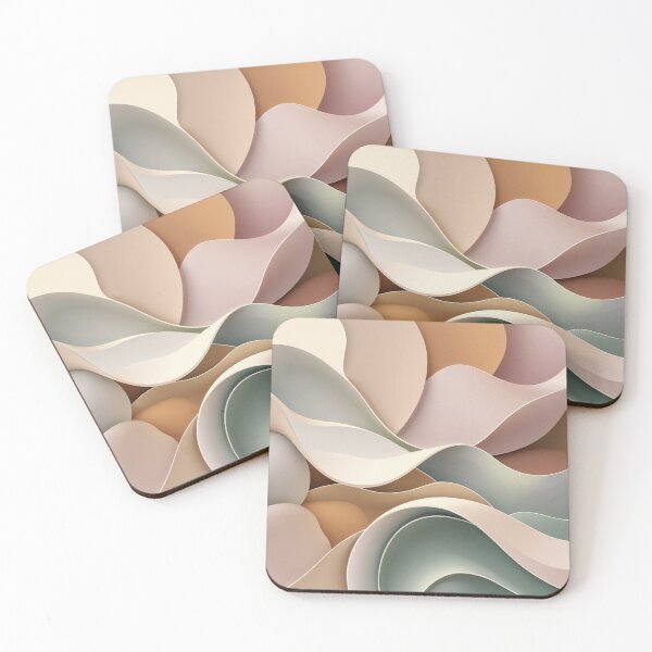 Item preview, Soft Flowing Abstract Geometry in Earth Tones designed and sold by Prachodayat Artworks.