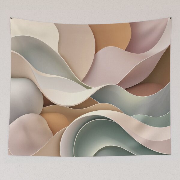 Item preview, Soft Flowing Abstract Geometry in Earth Tones designed and sold by Prachodayat Artworks.