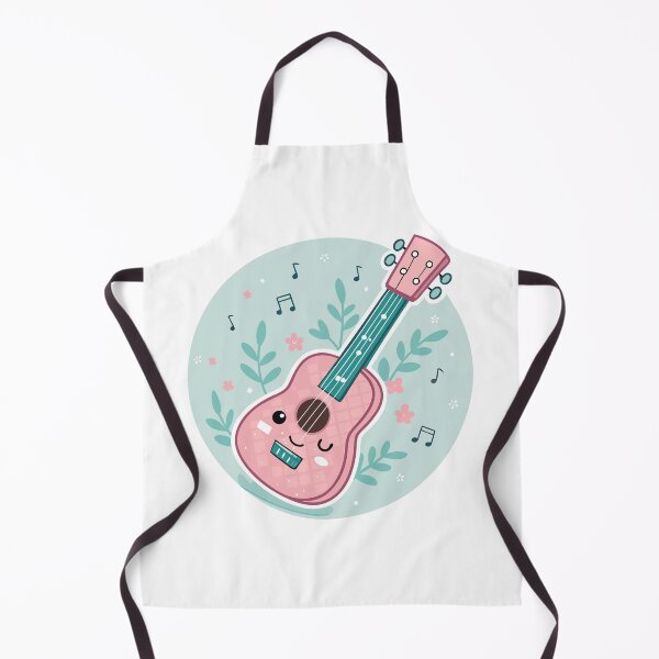 Item preview, Cute Kawaii Ukulele Character – Pastel Pink & Mint Cartoon designed and sold by VividOrganica.