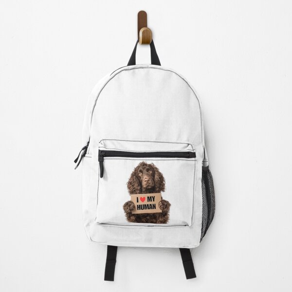 Item preview, Cute American Water Spaniel dog with Signboard I love my Human  designed and sold by LazyOwlStore.