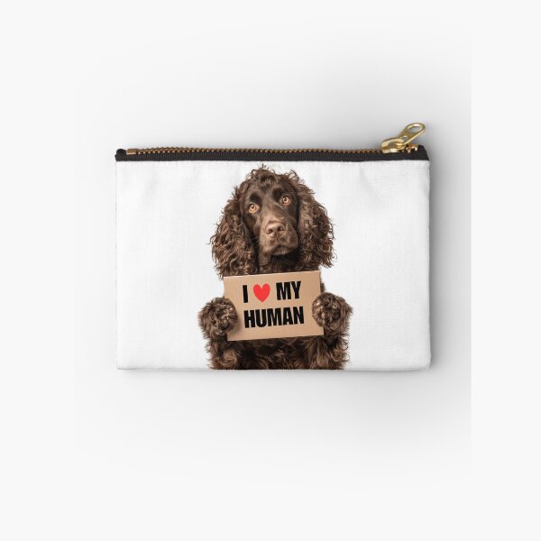 Item preview, Cute American Water Spaniel dog with Signboard I love my Human  designed and sold by LazyOwlStore.