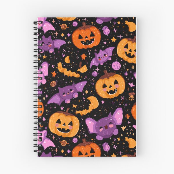Item preview, Cute Bat and Pumpkin Halloween Seamless Pattern designed and sold by Kawaii Patterns | Chubby Animals & Cute Ghosts.