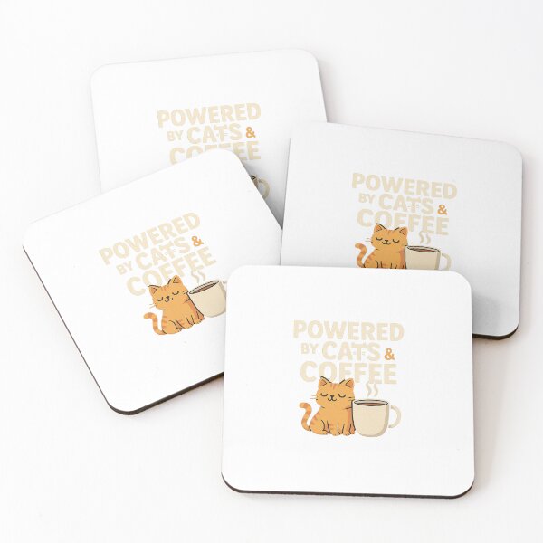 Item preview, Powered by Cats & Coffee – Funny Cat Mug – Gift for Cat Lovers designed and sold by Cat & Coffee Studio.