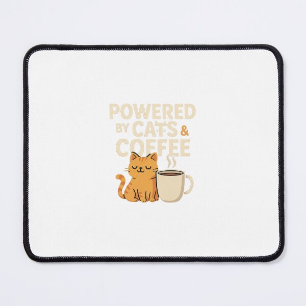 Item preview, Powered by Cats & Coffee – Funny Cat Mug – Gift for Cat Lovers designed and sold by Cat & Coffee Studio.