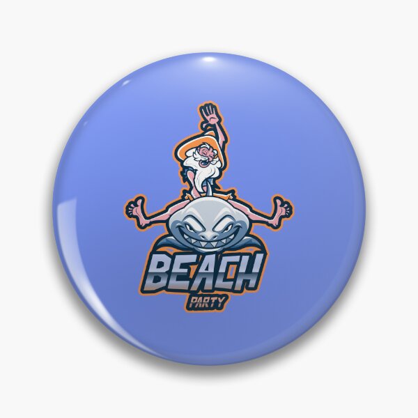 Item preview, Beach Party — Old Guy Riding a Shark designed and sold by Novel Works Studio.