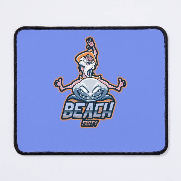 Item preview, Beach Party — Old Guy Riding a Shark designed and sold by Novel Works Studio.
