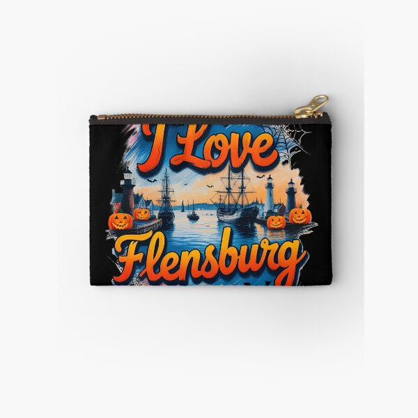 Item preview, I Love Flensburg Halloween Pumpkins and Spiders designed and sold by Khala.