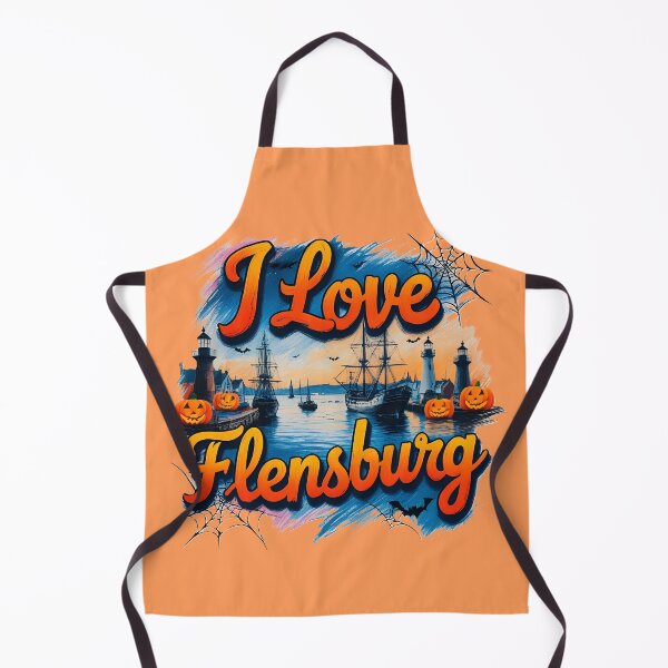 Item preview, I Love Flensburg Halloween Pumpkins and Spiders designed and sold by Khala.