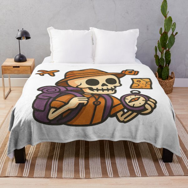 Item preview, Traveling Skeleton Explorer – Adventure Sticker & Art designed and sold by Wander Vibes.