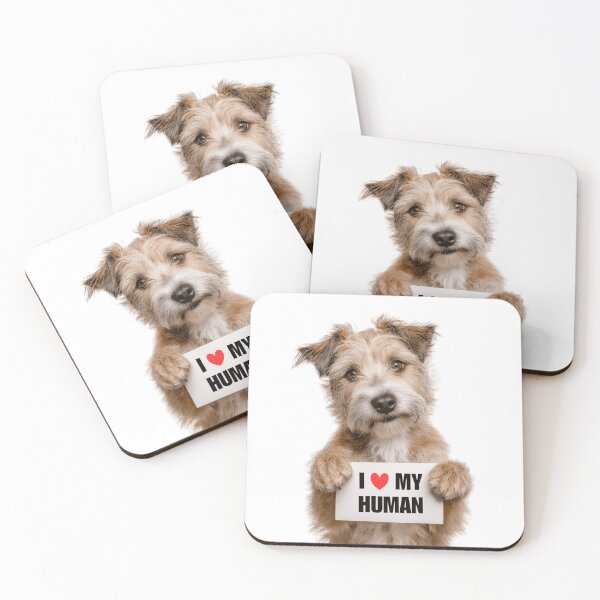 Item preview, Cute Glen of Imaal Terrier dog with Signboard I love my Human  designed and sold by LazyOwlStore.