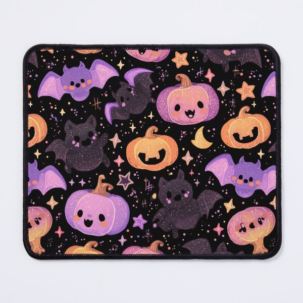 Item preview, Cute Bat and Pumpkin Halloween designed and sold by Kawaii Patterns | Chubby Animals & Cute Ghosts.