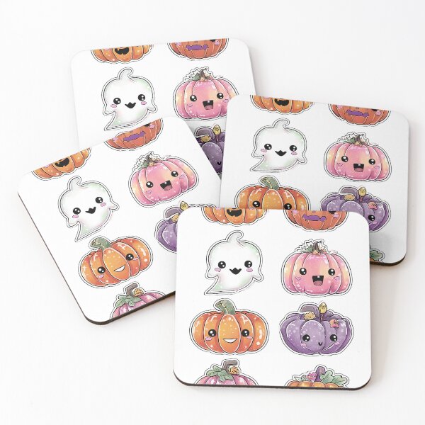 Item preview, Kawaii Halloween Pumpkins & Ghost – Cute Spooky Sticker Set designed and sold by Overthink Juice.
