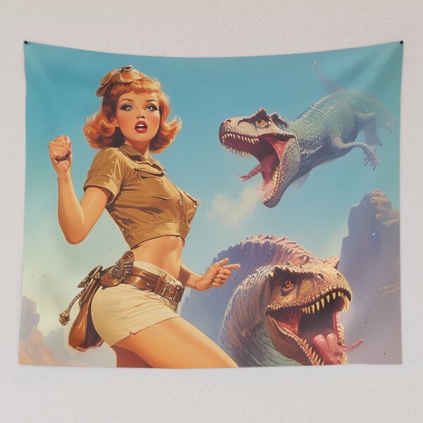 Item preview, The archaeologist under the spell of the jade dinosaur designed and sold by she-devil-shirt.