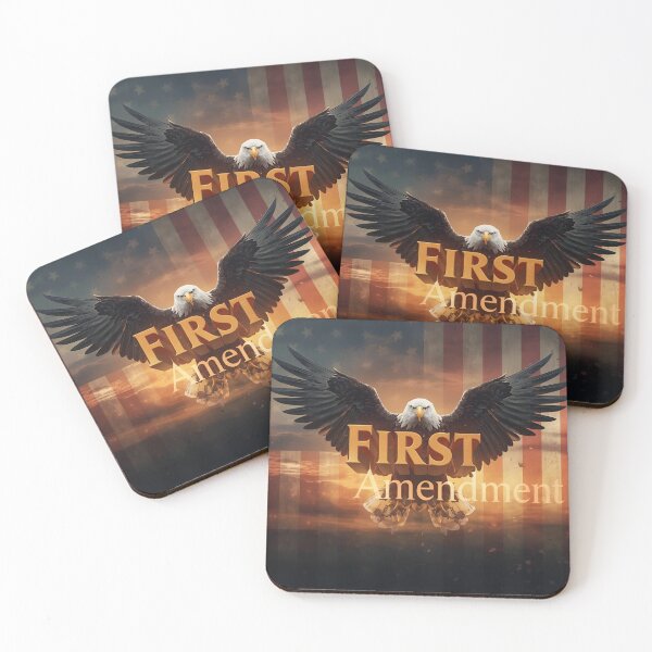Item preview, First Amendment – Soaring Eagle and Flag designed and sold by Edenglow Prints & Peculiars.