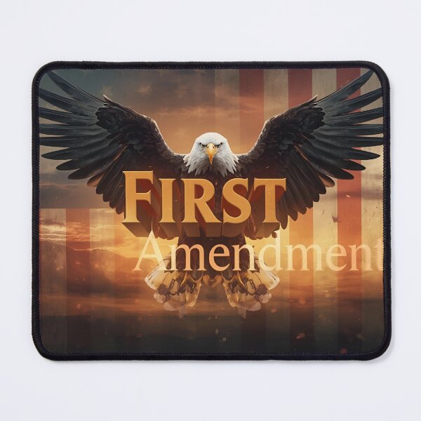 Item preview, First Amendment – Soaring Eagle and Flag designed and sold by Edenglow Prints & Peculiars.