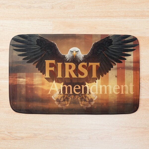 Item preview, First Amendment – Soaring Eagle and Flag designed and sold by Edenglow Prints & Peculiars.