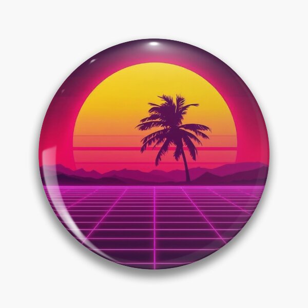 Artikelvorschau, Retro 80er Synthwave Sonnenuntergang entworfen und verkauft von DJL Designs 2025.