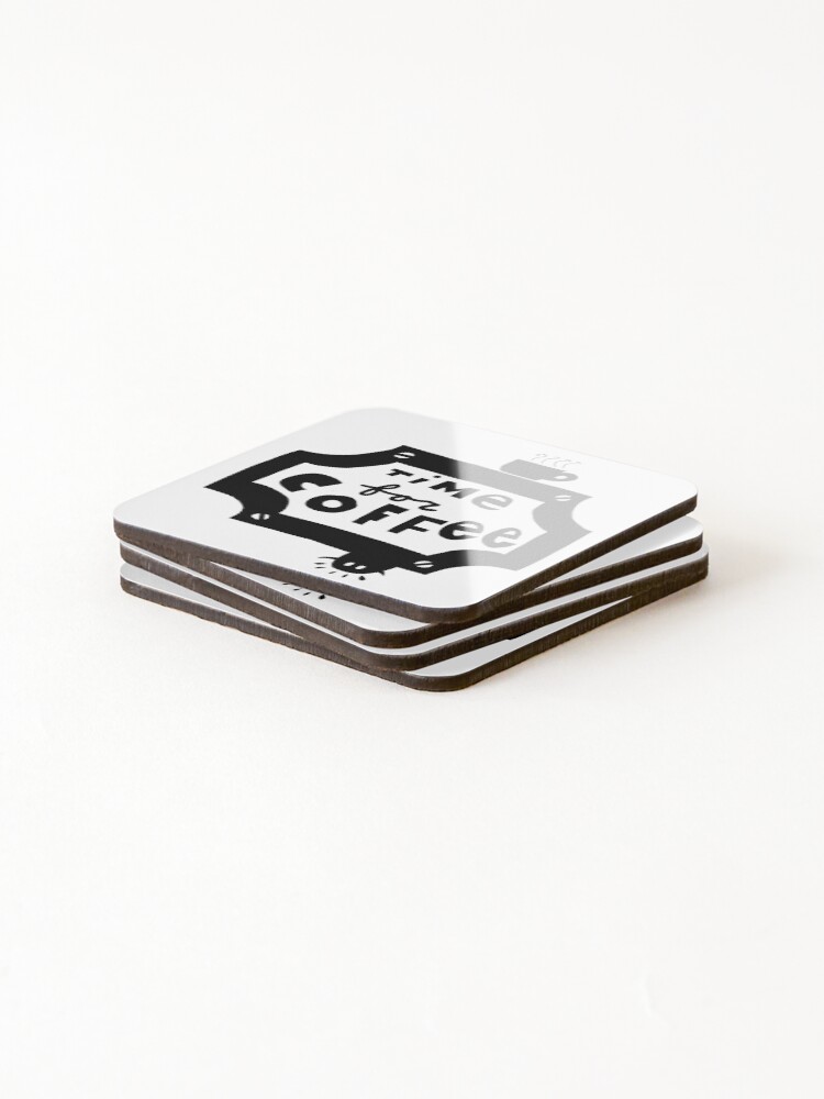 Thumbnail 4 of 5, Coasters (Set of 4), Time for Coffee! designed and sold by RVVB.