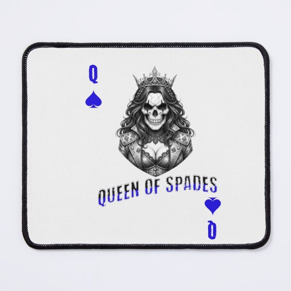Item preview, Blue Dark Queen of Spades designed and sold by chitown23.