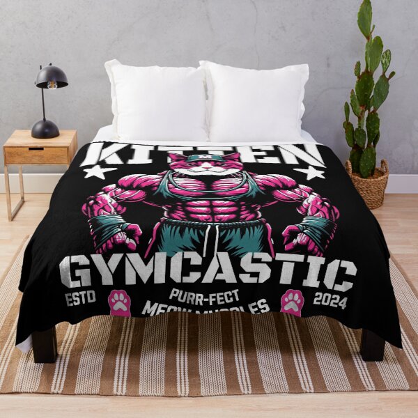 Item preview, Gym Cat Meow Muscles Kitten Bodybuilder Workout designed and sold by souprise.