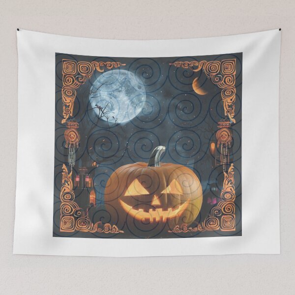 Item preview, Ga Gue Glow in Spooky Night – Boho Pumpkin Spiral Spirit designed and sold by PimTribe.