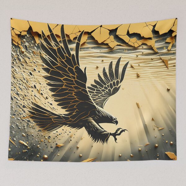 Item preview, Charcoal Torn Paper Eagle, Ai Generated Art  designed and sold by ACC .