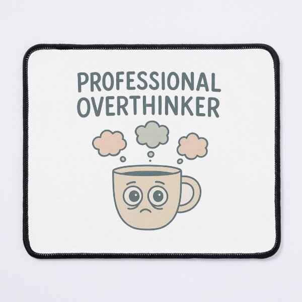 Item preview, Professional Overthinker Funny Coffee Mug designed and sold by NitkiStudio.