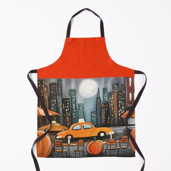 Item preview, Celebrate Halloween in NYC with Pumpkins Taxis and Cozy Moonlit Streets designed and sold by OlfactoART Studio.