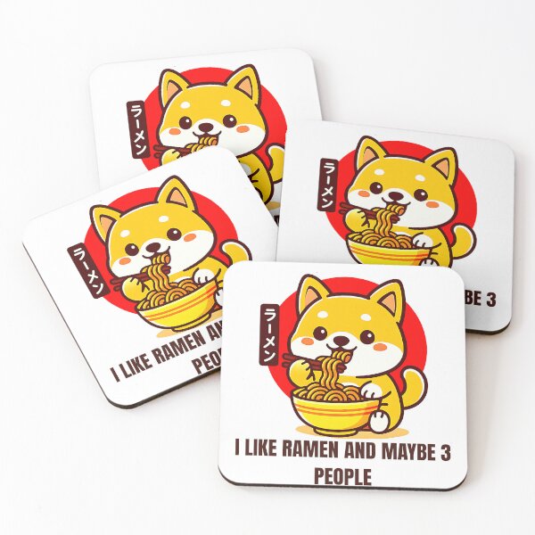 Item preview, I Like Ramen Maybe 3 People Funny Kawaii Corgi Eating Pasta Ramen Perfect Gift for Foodies and Dog Lovers designed and sold by Millionaireboss.
