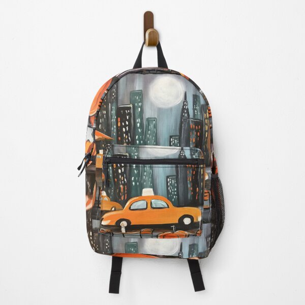 Item preview, Celebrate Halloween in NYC with Pumpkins Taxis and Cozy Moonlit Streets designed and sold by OlfactoART Studio.