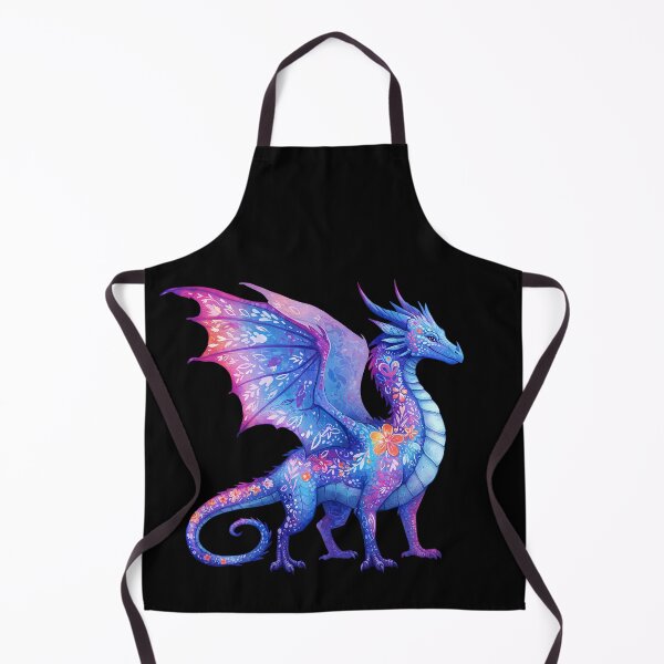 Item preview, Fantasy Blue Dragon with Floral Patterns designed and sold by TeeARTHY.