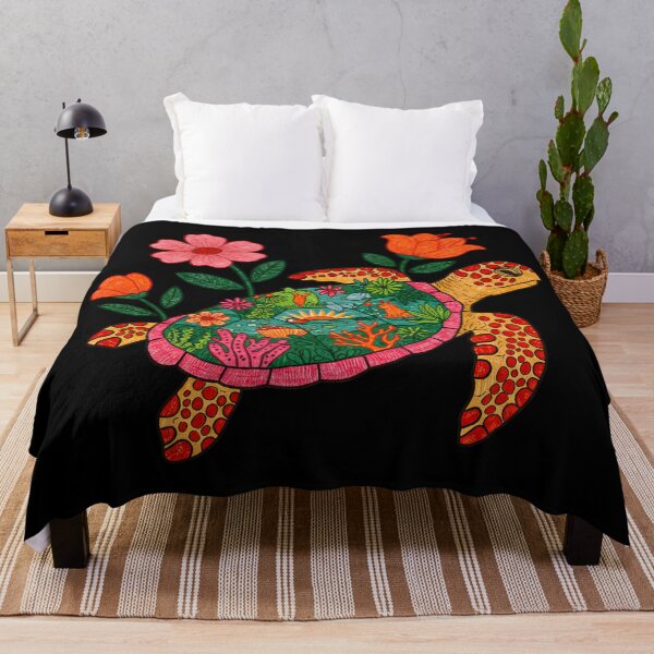 Item preview, Colorful Floral Blooms Sea Turtle designed and sold by TeeARTHY.