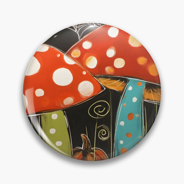 Item preview, Enchanted Halloween Forest- Vibrant Magic Mushrooms, Pumpkins, and Whimsical Spider Webs in a Playful Setting designed and sold by OlfactoART Studio.