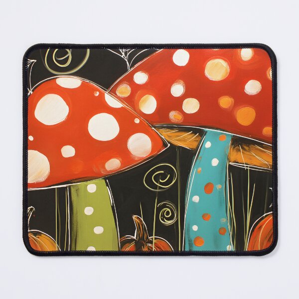 Item preview, Enchanted Halloween Forest- Vibrant Magic Mushrooms, Pumpkins, and Whimsical Spider Webs in a Playful Setting designed and sold by OlfactoART Studio.