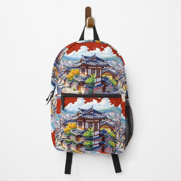Item preview, Bukchon Hanok Village – Traditional Korean Houses in Vibrant Colors, designed and sold by PaintMeWorld.