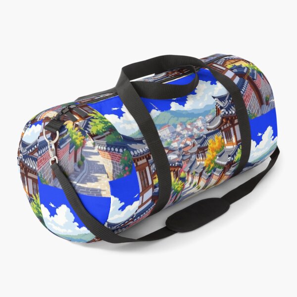 Item preview, Bukchon Hanok Village – Traditional Korean Houses in Vibrant Colors,  designed and sold by PaintMeWorld.