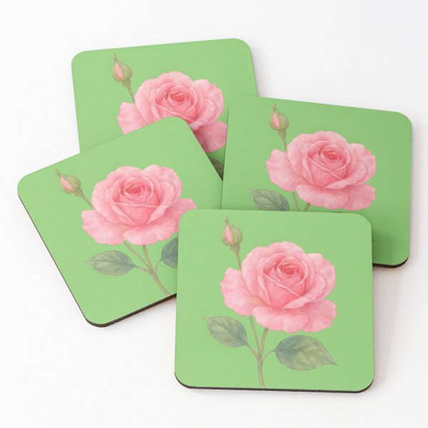 Item preview,  Graceful Pink Rose and Bud in Watercolor designed and sold by IraBum.