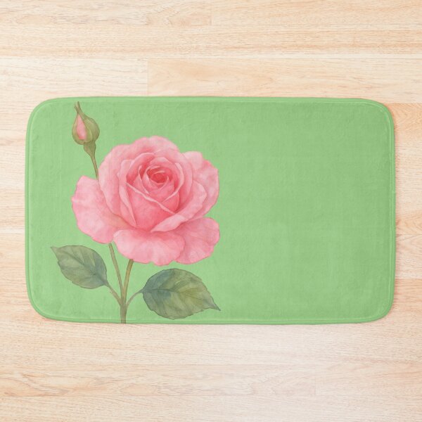 Item preview,  Graceful Pink Rose and Bud in Watercolor designed and sold by IraBum.