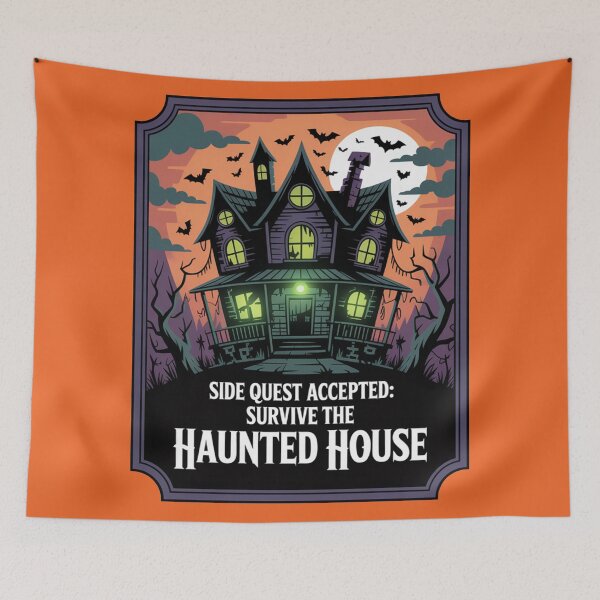 Item preview, Side Quest: survive the haunted house, funny side quest ADHD gaming halloween designed and sold by NoetherSym.