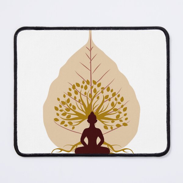 Item preview, Meditation Under Bodhi Leaf – Spiritual Enlightenment Design designed and sold by Ramya designs .