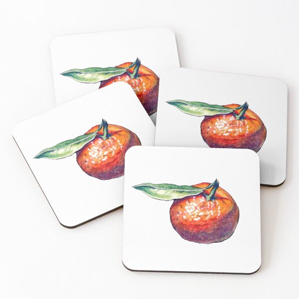 Item preview, Mandarin fruit - watercolor illustration designed and sold by AquarellChill.