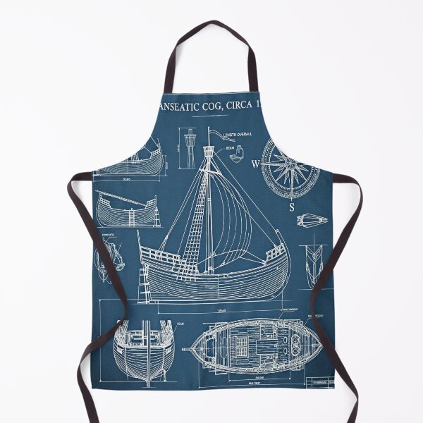 Item preview, Hanseatic Cog Blueprint | Historical shipbuilding plan ca. 1350 designed and sold by Ascooepics.