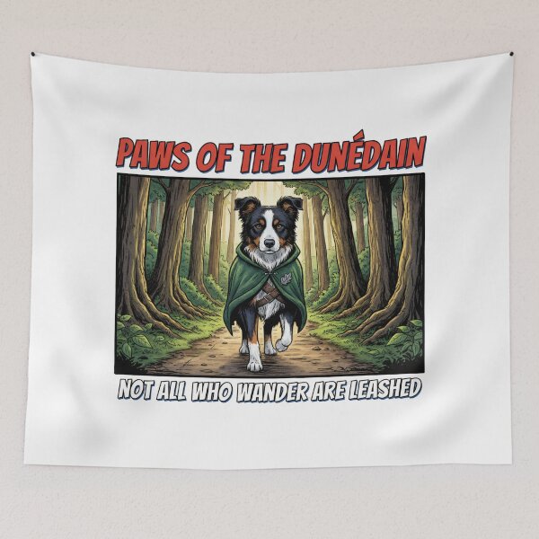 Item preview, Wandering Paws Fantasy Ranger Dog — Cloaked Forest Adventure Art — Fantasy designed and sold by Fenay Designs.