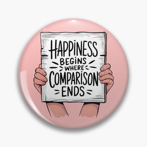 Item preview, Happiness Begins Where Comparison Ends, Inspirational Mental Health Reminder designed and sold by MoMidoStore.