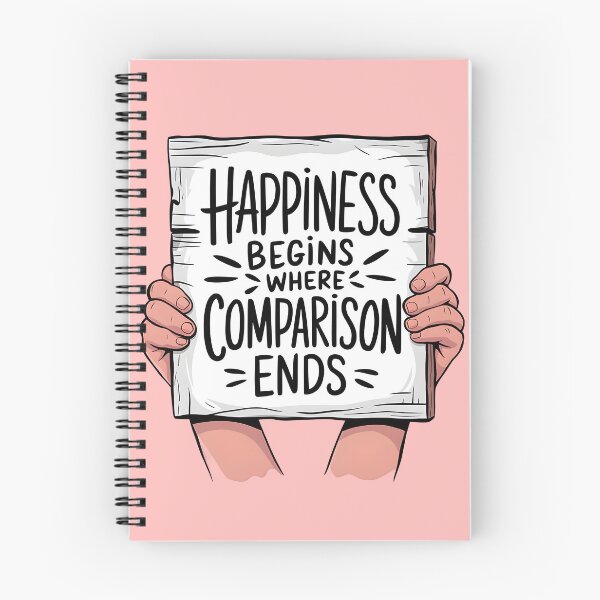 Item preview, Happiness Begins Where Comparison Ends, Inspirational Mental Health Reminder designed and sold by MoMidoStore.