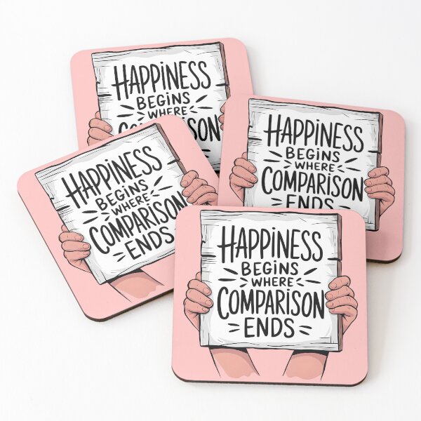 Item preview, Happiness Begins Where Comparison Ends, Inspirational Mental Health Reminder designed and sold by MoMidoStore.