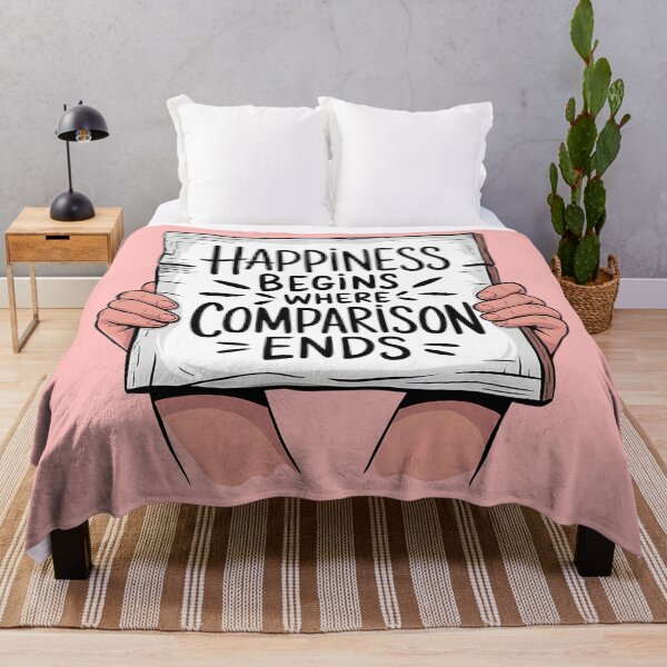 Item preview, Happiness Begins Where Comparison Ends, Inspirational Mental Health Reminder designed and sold by MoMidoStore.