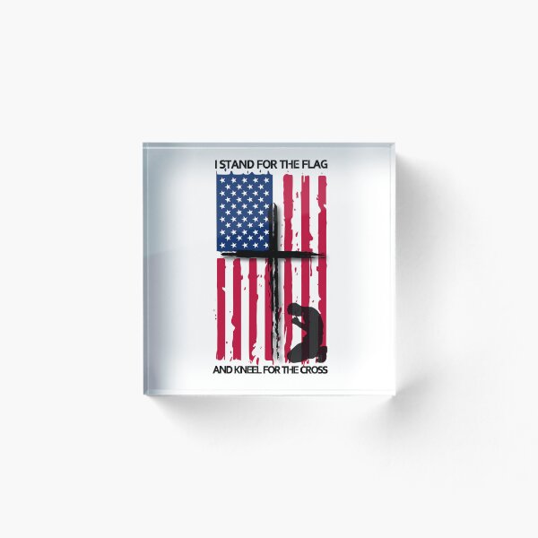 Item preview, I STAND FOR THE FLAG AND KNEEL FOR THE CROSS designed and sold by Canvations.